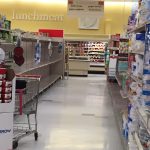 empty toilet paper aisle