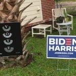 Ruth Bader Ginsberg VOTE sign and Biden/Harris sign