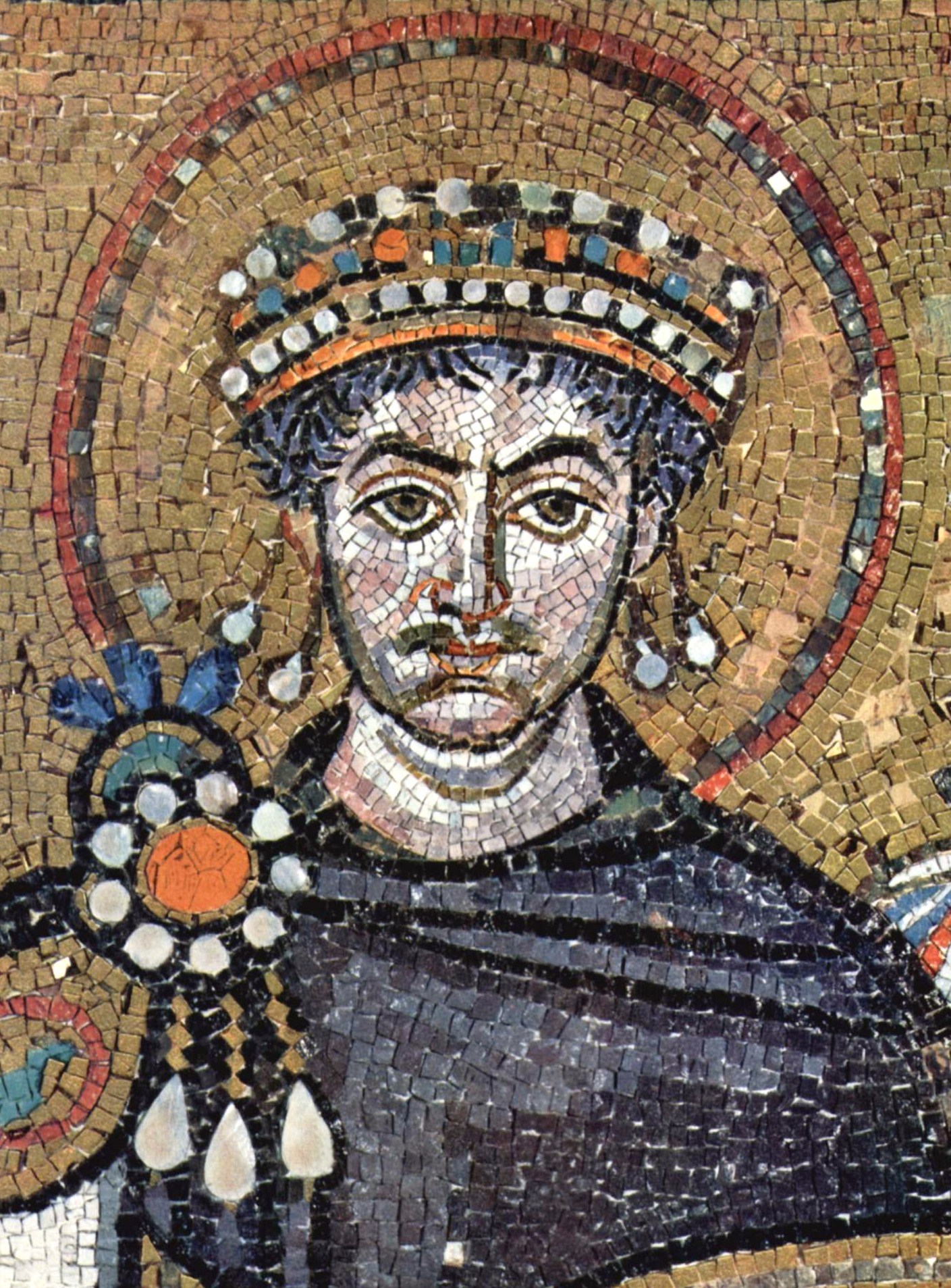 Mosaic portrait of Justin I in the Basilica of San Vitale, Ravenna