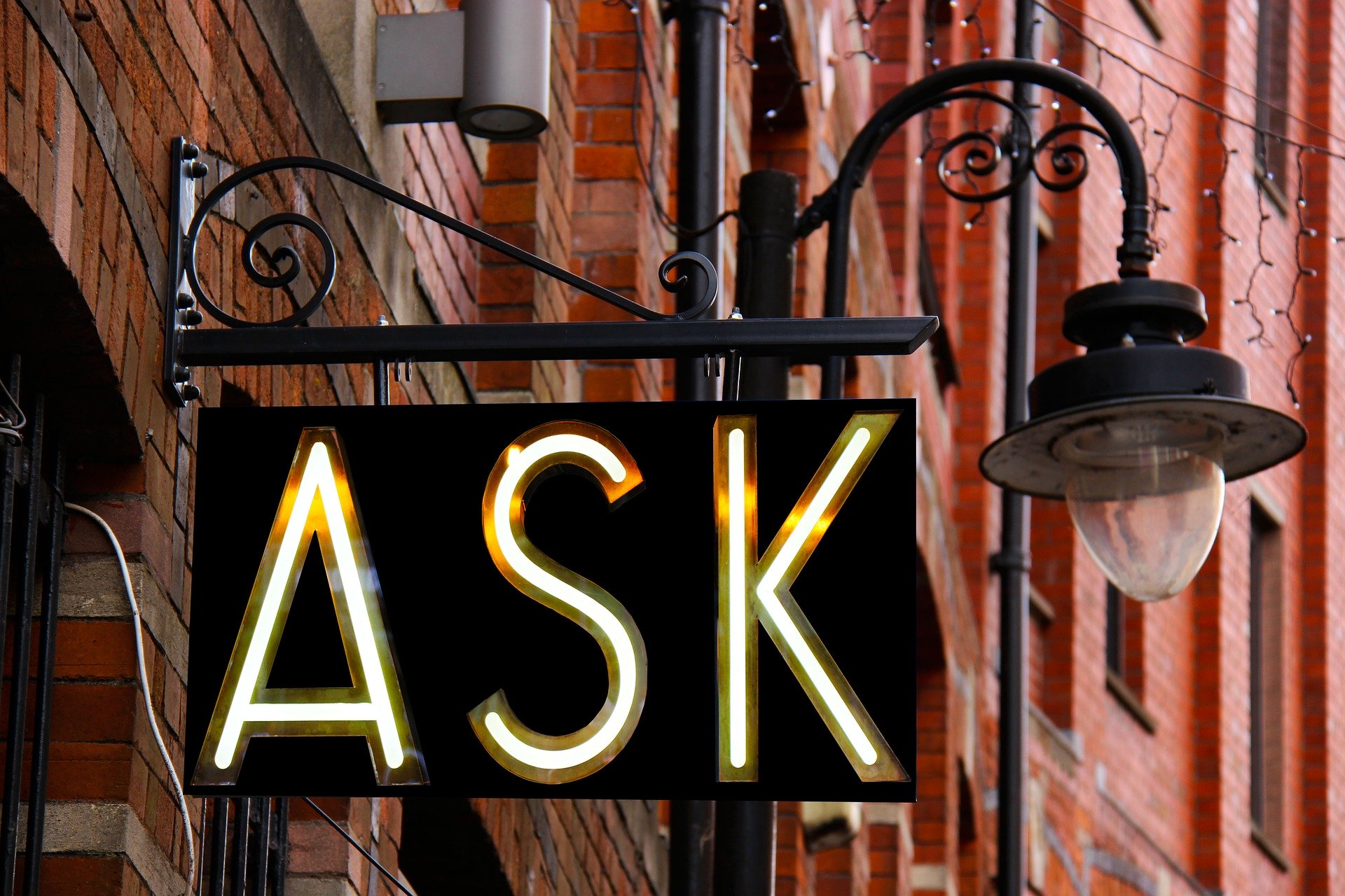 Ask signage